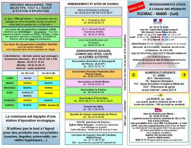 renseignements à l'usage des résidents de Floirac